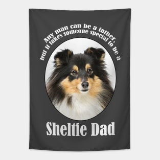 Tri Color Sheltie Dad Tapestry