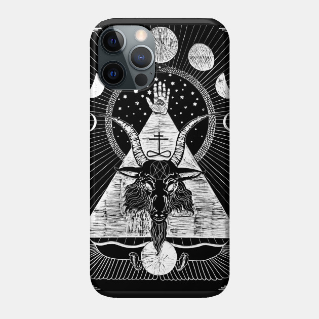 Baphomet Woodcut - Occult - Phone Case