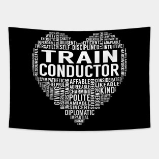 Train Conductor Heart Tapestry