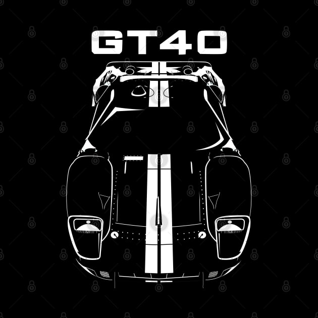 Ford GT40 - White Stripes by V8social