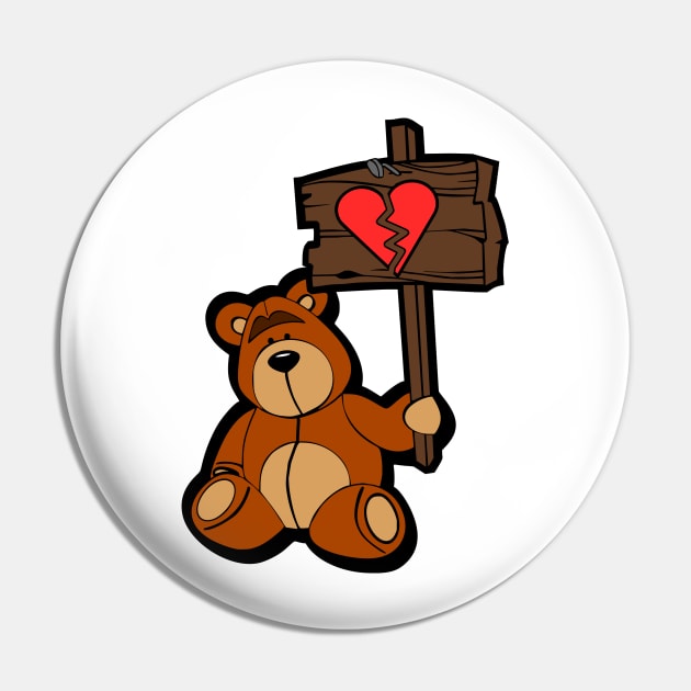 Sad bear Pin by scdesigns