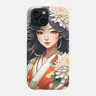 Floral chrysanthemum woman Phone Case