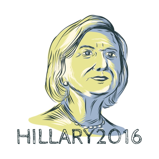 Hillary 2016 President Drawing by retrovectors