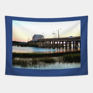 Beaufort Woods Memorial Bridge at Sunset Tapestry