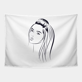 Beauty Girl  portrait Tapestry