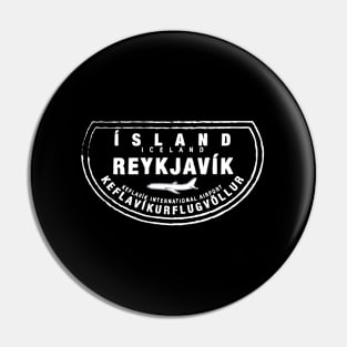 Reykjavik Iceland Passport Stamp Vacation Travel Pin
