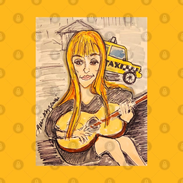 Joni Mitchell Big Yellow Taxi by TheArtQueenOfMichigan 