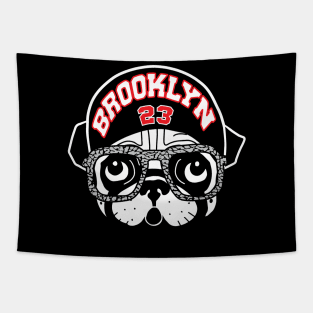 Brooklyn Pug 23 Elephant Skin Glasses Tapestry