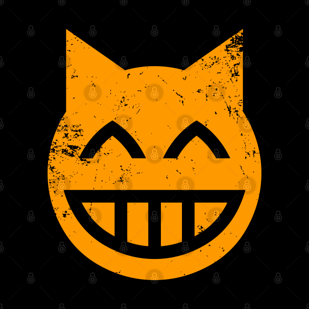 Grinning Grunge Cat Emoji by tinybiscuits