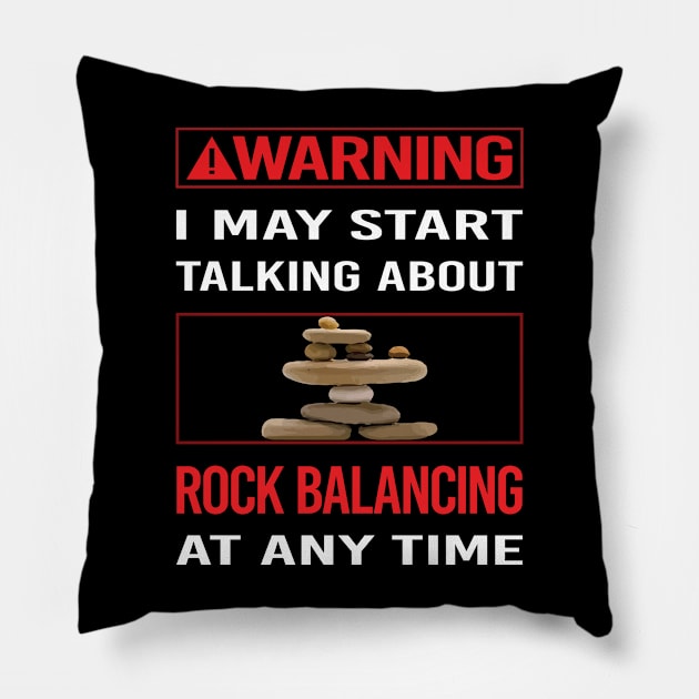 Red Warning Rock Balancing Stone Stones Rocks Stacking Pillow by Happy Life