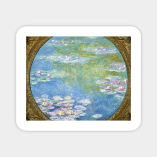 Claude Monet's Water Lilies (1908) famous painting landscape Magnet