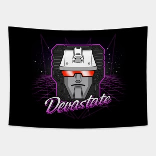 Devastate 80's Villain Robot G1 Cartoon Meme Tapestry