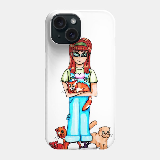 Cat Girl Phone Case by woodnsheep