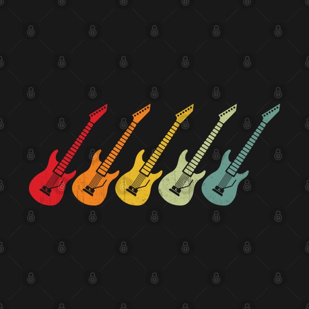 Bring Back the Nostalgia with Retro Guitar Art Design for Music Lovers by OnyxBlackStudio