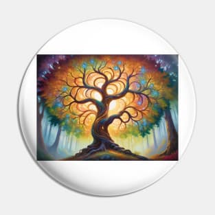 Iridescent Majesty: Ethereal Beauty of a Meticulously Painted Tree (406) Pin