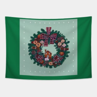 Christmas Wreath Tapestry