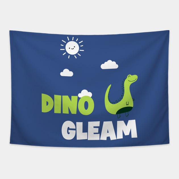 Dino Gleam Cute Dino Tapestry by TV Dinners