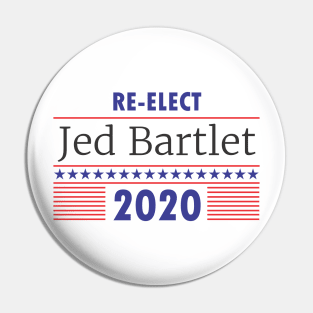 Re-Elect Jed Bartlet (Stars and Stripes) Pin