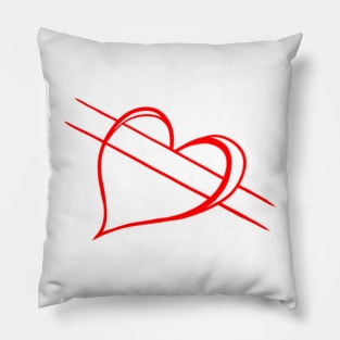 Love in Currency - red version Pillow