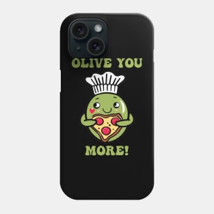 Funny Couple Olive You More Word Puns Phone Case