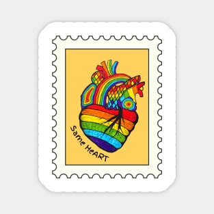Rainbow heart Magnet