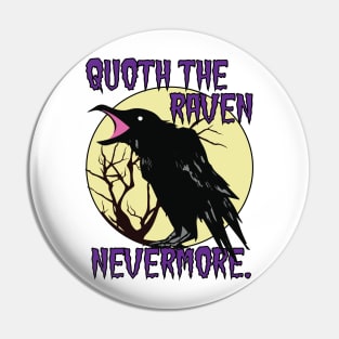 Poe Raven Nevermore Edgar Allan Pin