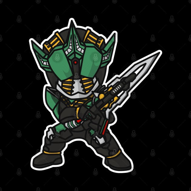 Kamen Rider Zeronos (Altair Form) Chibi Style Kawaii by The Toku Verse