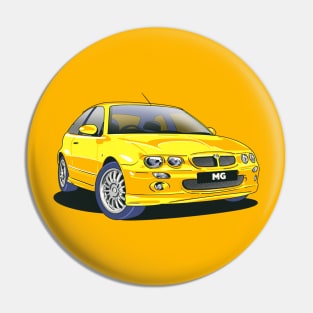 MG ZR car in Trophy Yellow Pin