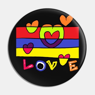 love and heart pattern Pin