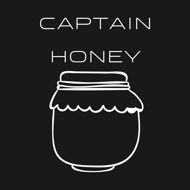 Captain Honey Typography White Design by Stylomart