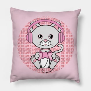 All I Need is videogames and cats, videogames and cats, videogames and cats lover Pillow