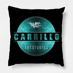 carrillo art studios logo blue Pillow