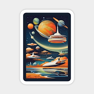 Soviet sci fi space art Magnet