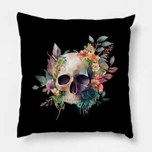 Flowery skeleton Pillow