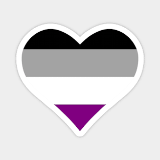 Acesexual Flag Heart Magnet