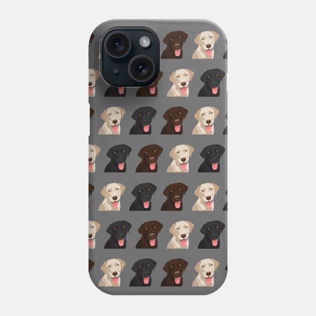 Three Adorable Labradors Phone Case by KCPetPortraits