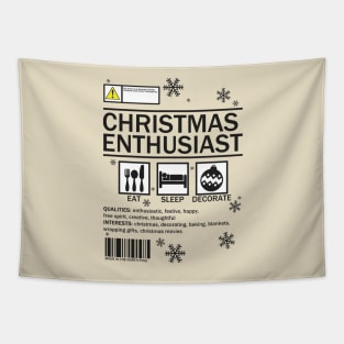 Christmas enthusiast label Tapestry