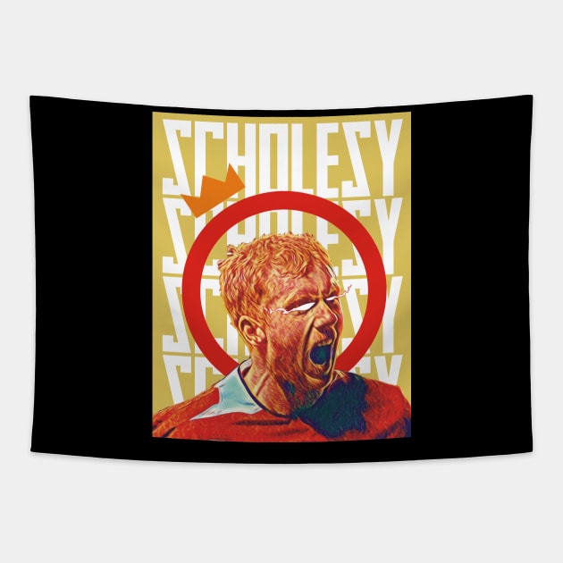 PAUL SCHOLES, THE GINGER PRINCE Tapestry by MUVE