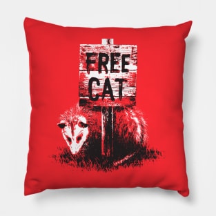 Free cat possum Pillow