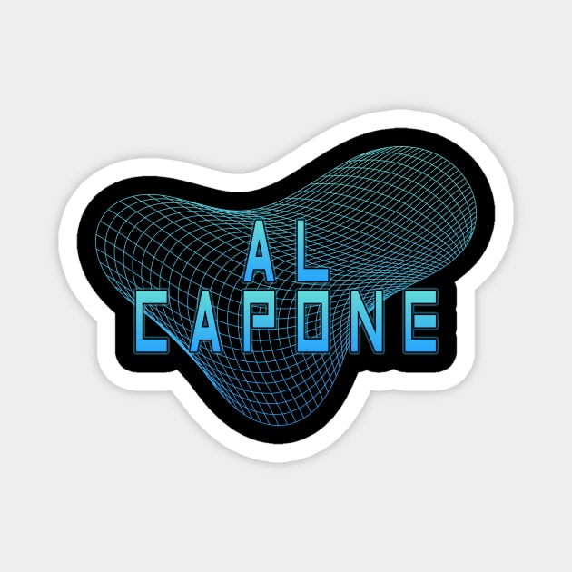 Geometric Line Al Capone Magnet by Itulah Cinta