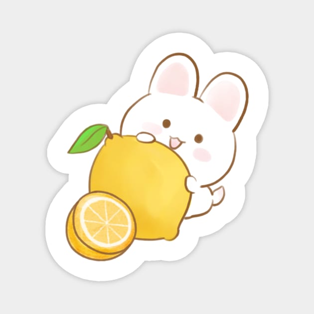 Squeeze the day Lemon Bunny Magnet by Anicue