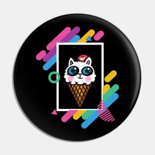 Kitty Cone Geometric Frame Pin