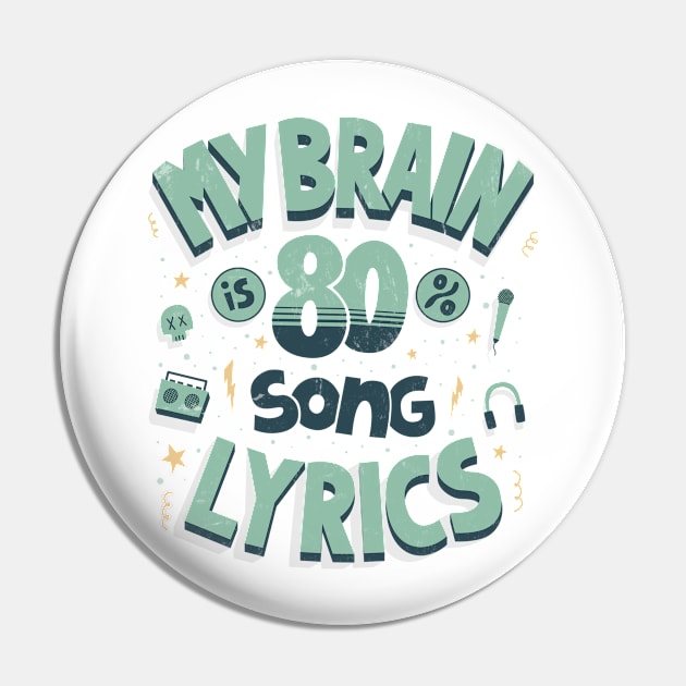 My brain is 80% song lyrics Pin by AntiStyle