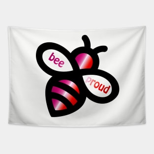 Bee Proud - Lesbian LGBT Flag bees Tapestry