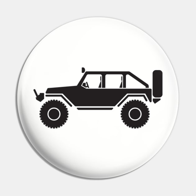 Off Road 4x4 Silhouette Pin by hobrath