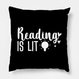 Reading is lit Pillow