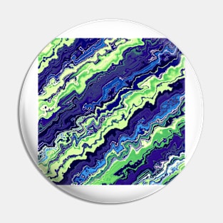 Green and indigo Pin