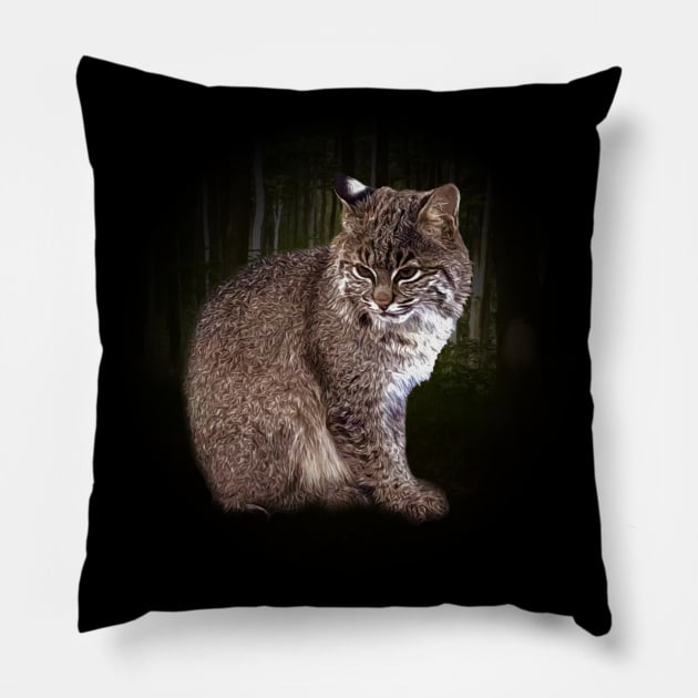 Bobcat cub Pillow by Guardi