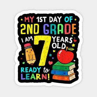 2nd Grade Back to First Day of School Shirt Boys Girl Gift Magnet