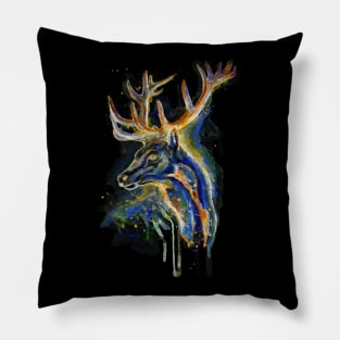 Elk Head Reversed Colors Pillow